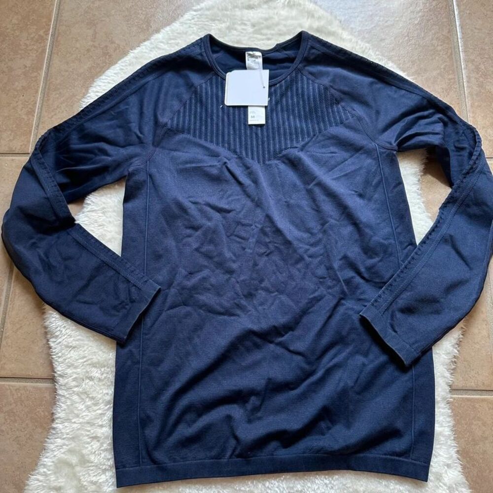 Fabletics Women's Long Sleeve Navy Top Size M